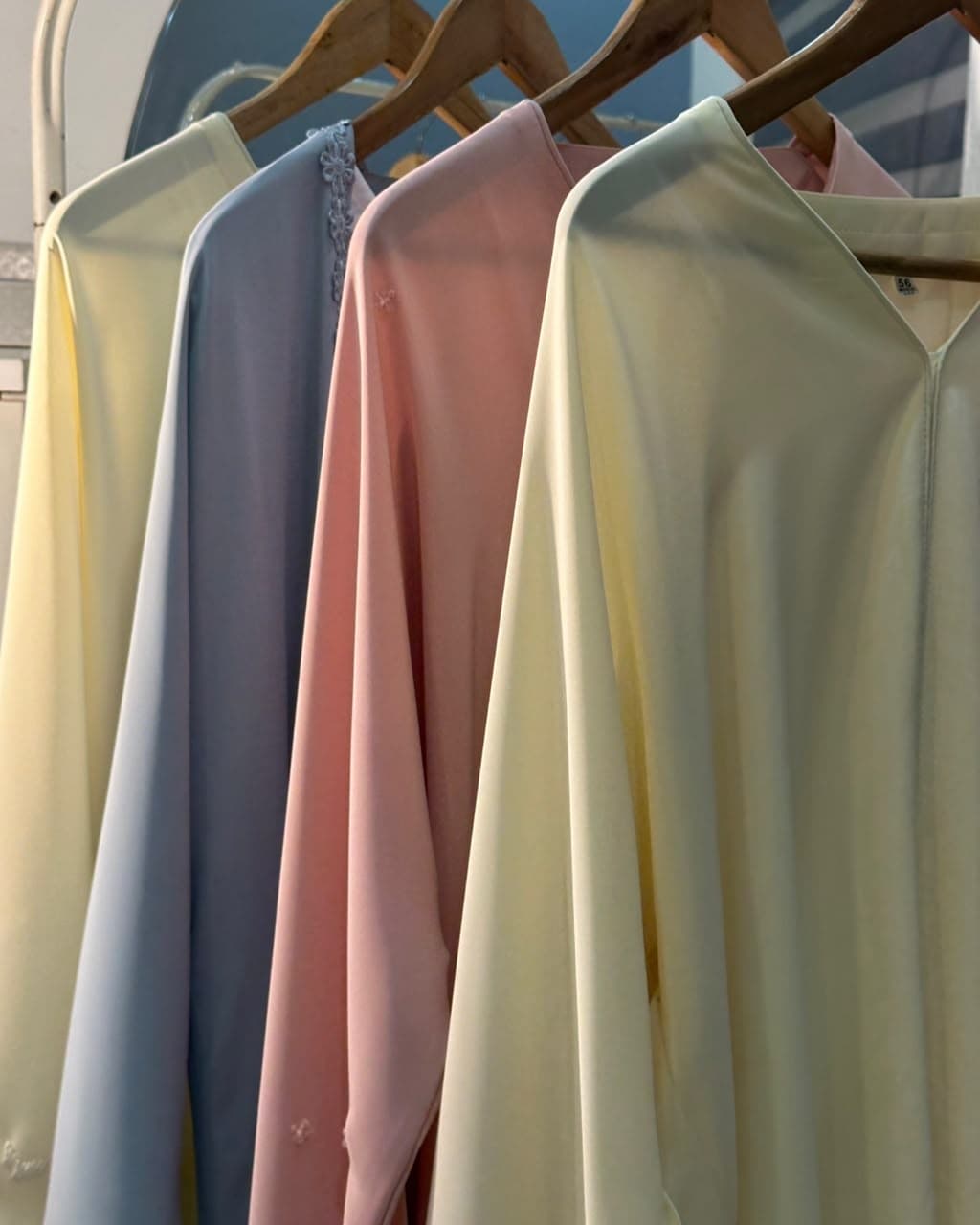 HOOR abayas — soft pastel drape